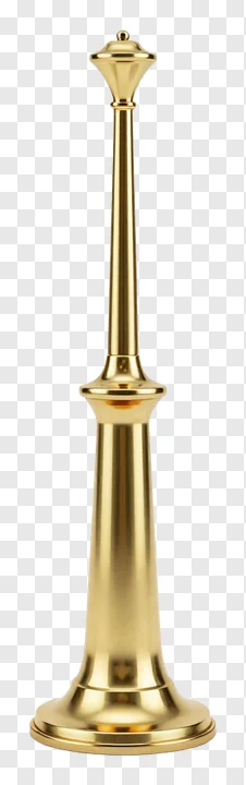 A polished brass kalash with a flared base.