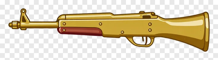A brass kalash with a red grip.