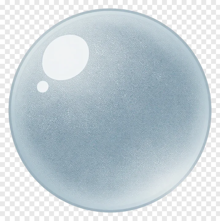A frosted glass sphere with an internal pattern.