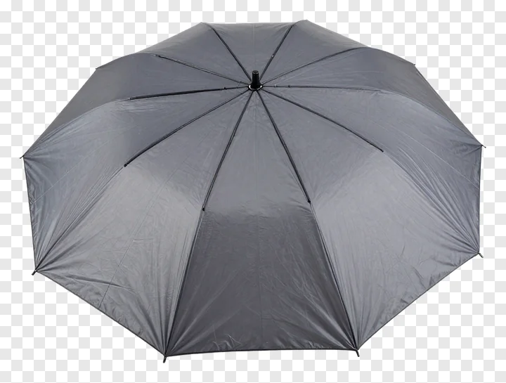 Gray umbrella viewed from the top.