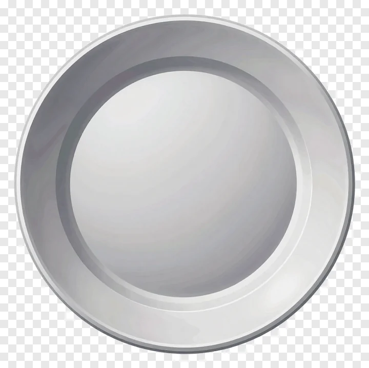 A silver aarti plate with a reflective surface.
