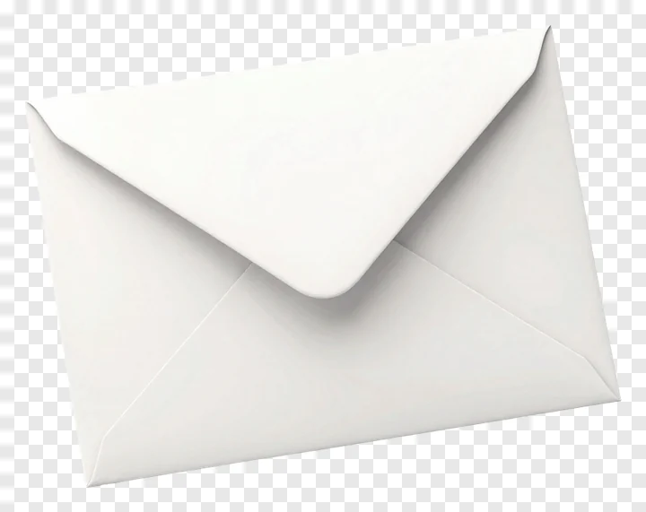 A white envelope with clean folds.