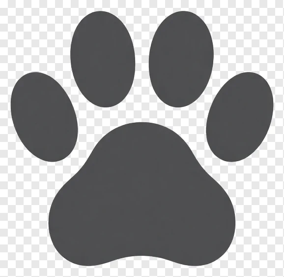 Dark gray paw print icon