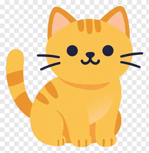 A cute orange cat stretching its body.
