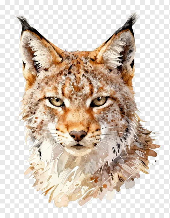 A lynx with ears twitching in the wind.