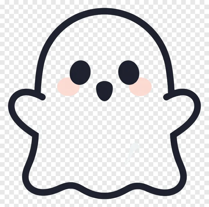 A cute ghost with large round eyes.