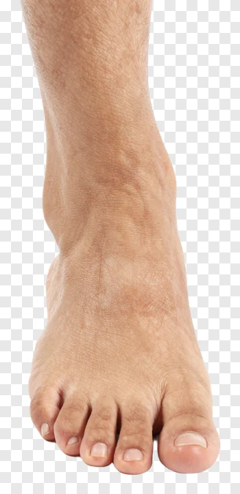 A bare human foot with visible skin texture.