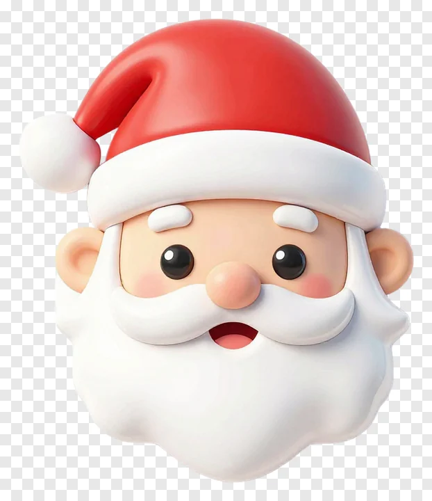 Santa Claus face wearing a red hat