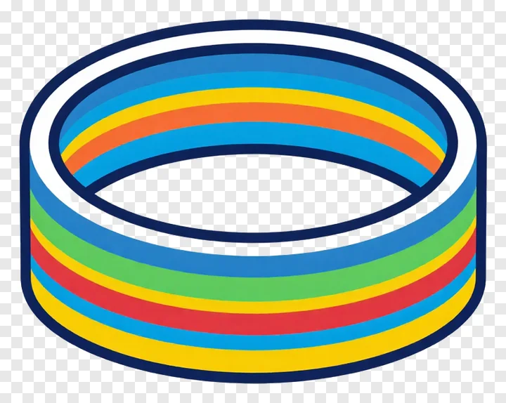 Stack of colorful bangles in a circular arrangement.