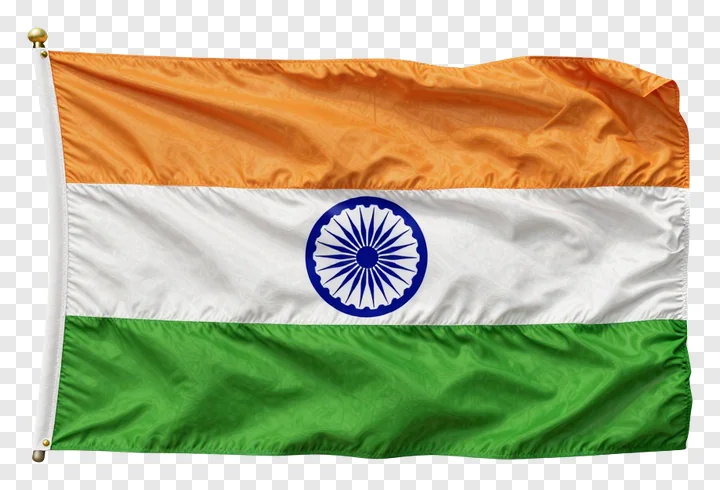 Waving Indian tricolor flag with glossy finish.