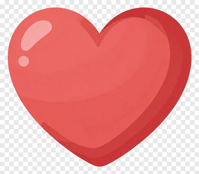 A gradient-colored heart-shaped balloon.