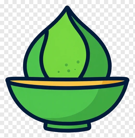 A green bowl with a flame design for Sindoor Khela.