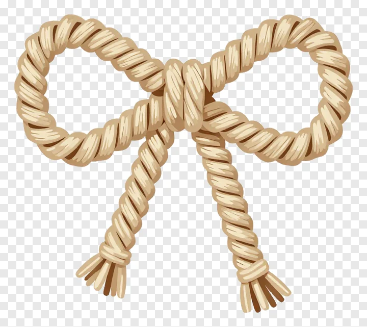 Hand-knotted macrame bow made of rope.
