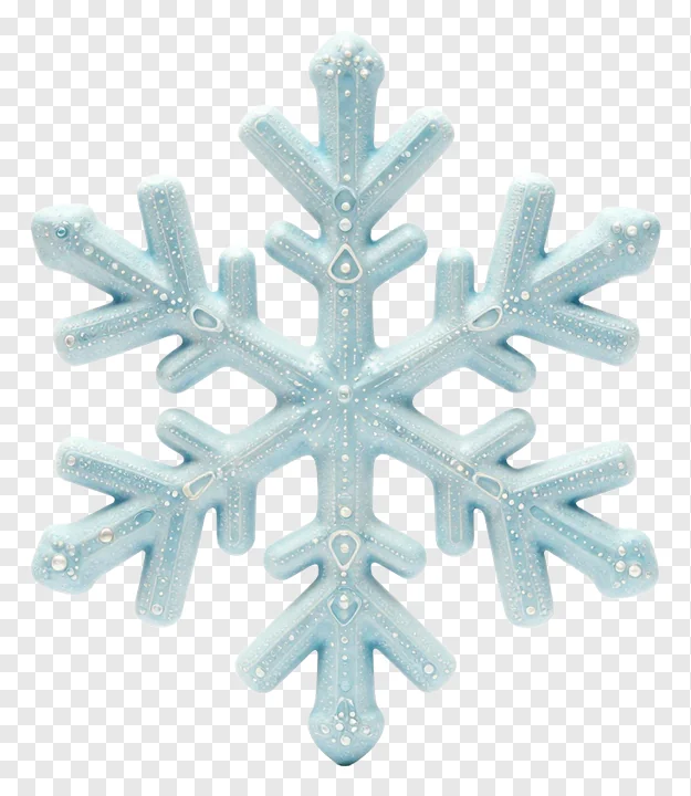 A light blue glittery snowflake ornament.