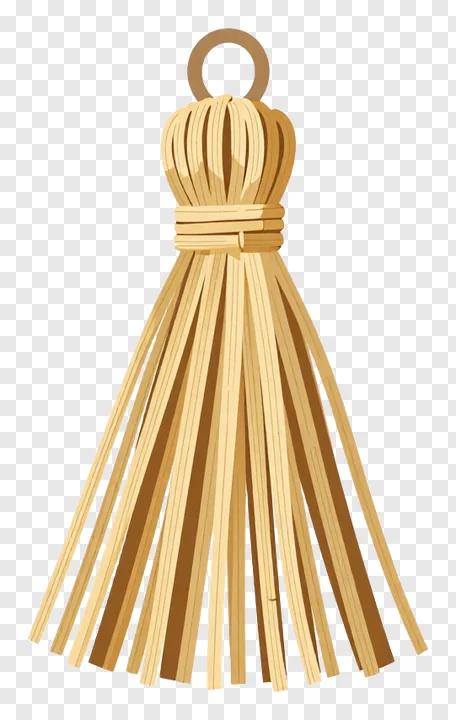 Woven seagrass tassel charm with loop.
