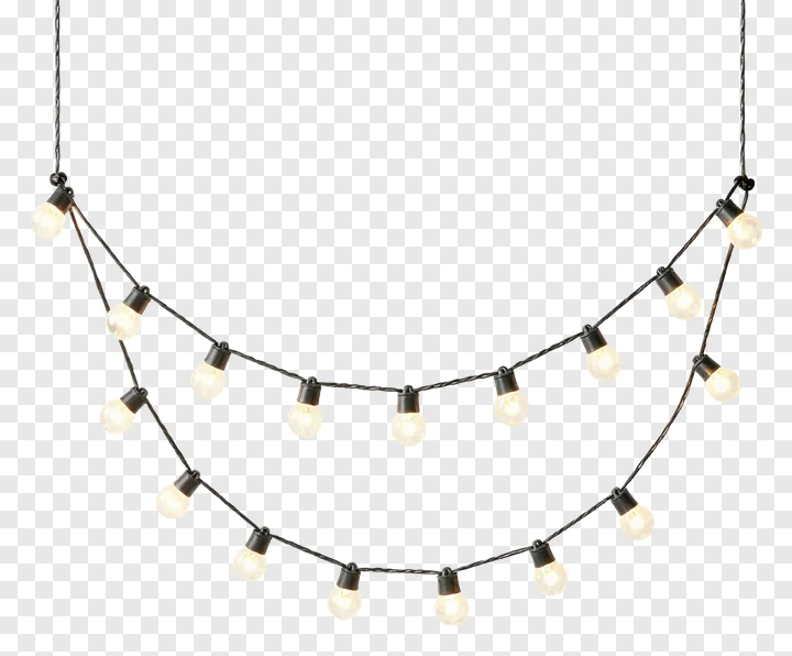 String of glowing decorative lights.