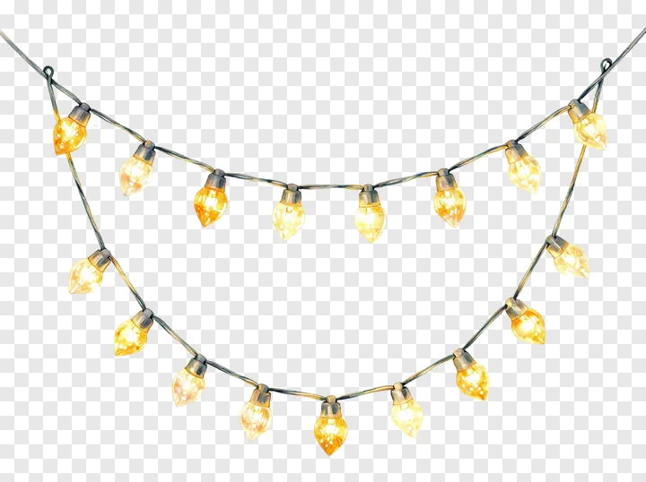 V-shaped string of warm fairy lights.