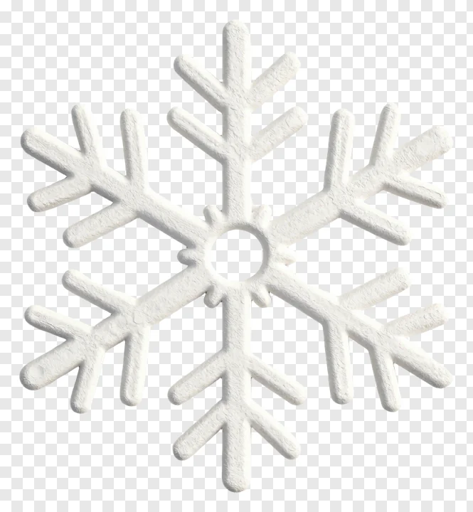 White snowflake doily ornament with textured surface.