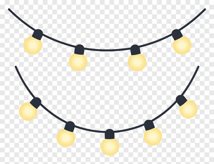 A curved string of warm fairy lights.