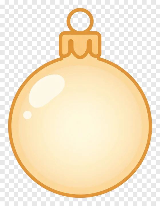 A glowing amber Christmas ornament with a simple cap.