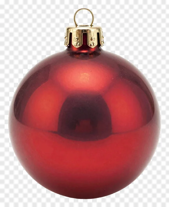 A red matte Christmas ornament with a gold cap.