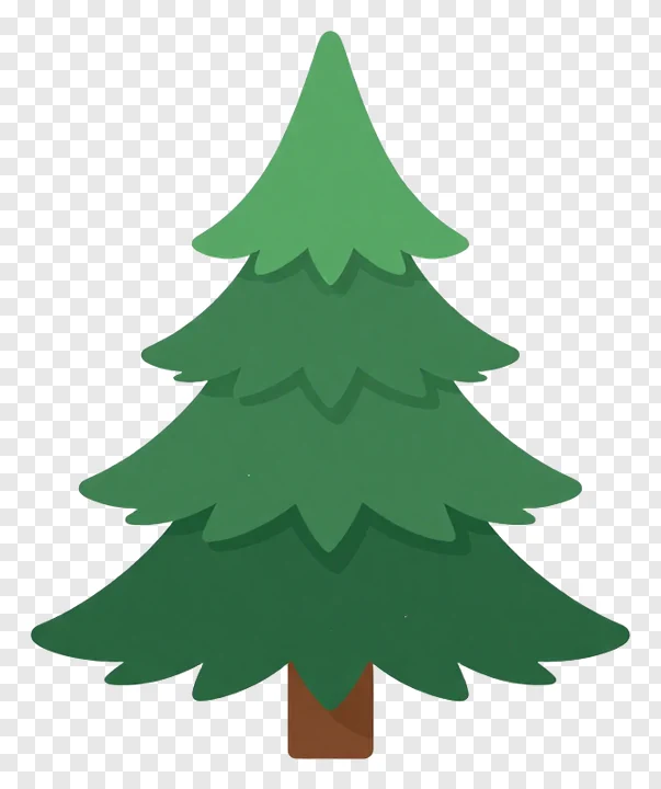 A gradient green Christmas tree.