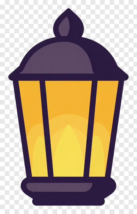 A glowing Diwali lantern with a warm yellow light.