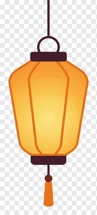 A hanging Diwali lantern with a glowing gradient effect.