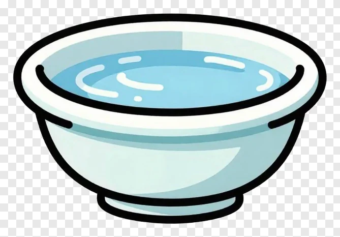 A bowl containing water for a floating diya.