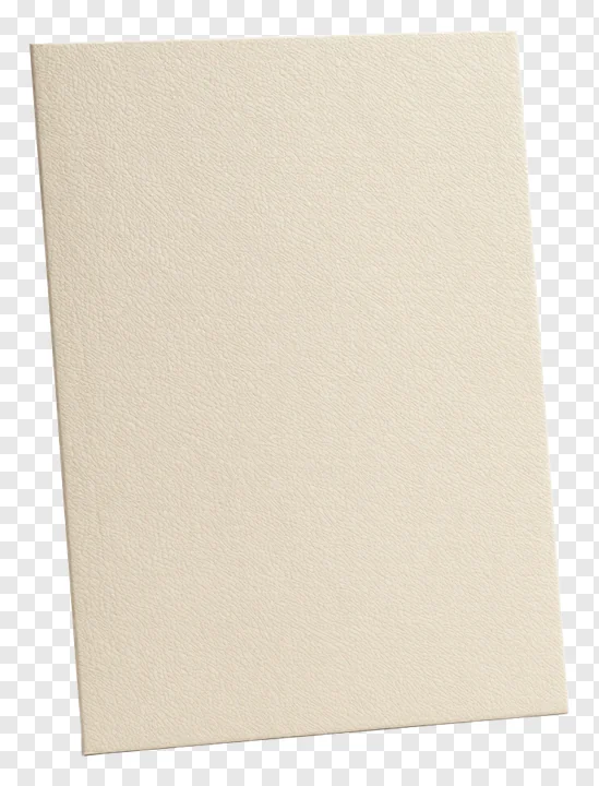 A cream textured card tilted slightly.