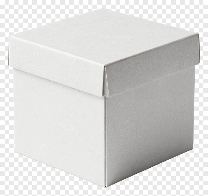 A white gift box with a subtle pattern.