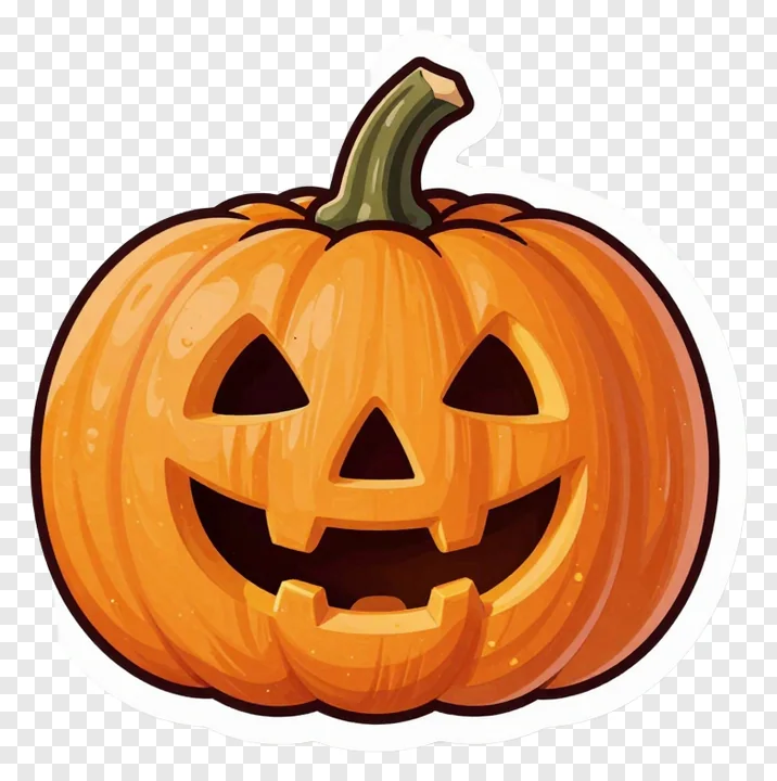 A carved jack-o-lantern pumpkin with triangular eyes.