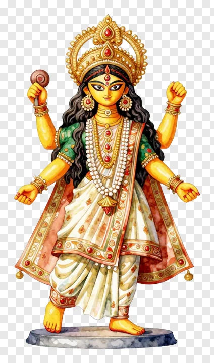 Statue of the four-armed goddess Durga