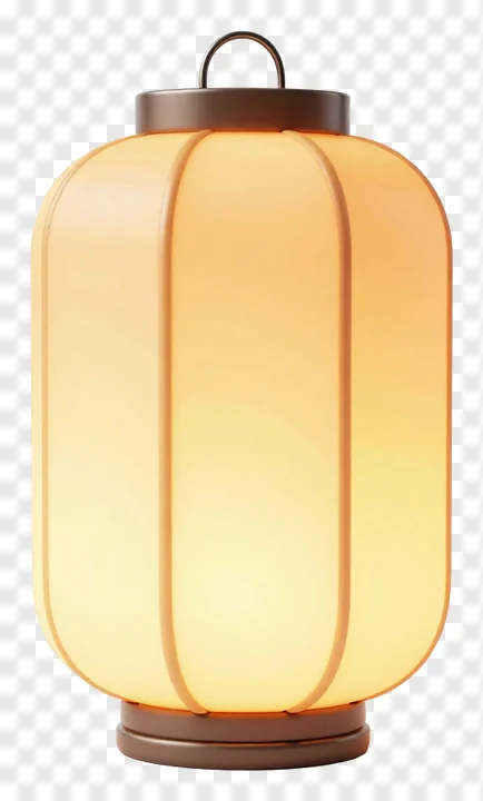A glowing lantern emitting warm light.