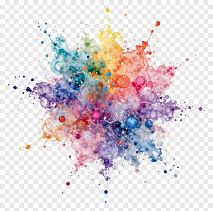 A colorful Holi powder explosion with rainbow hues.