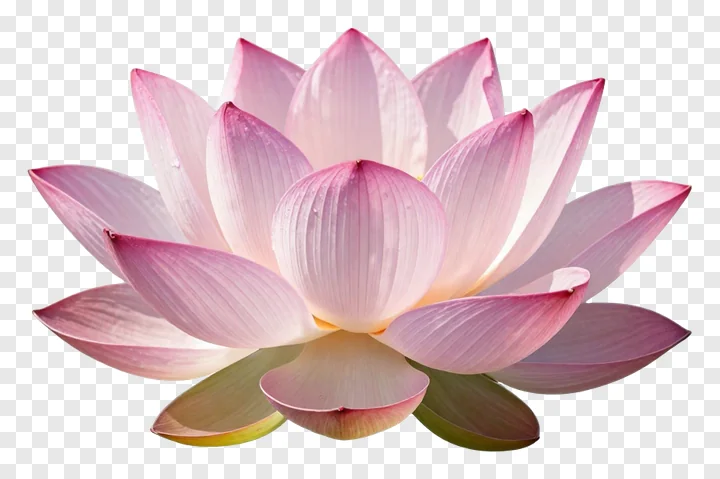 A pink lotus flower with soft gradient petals.