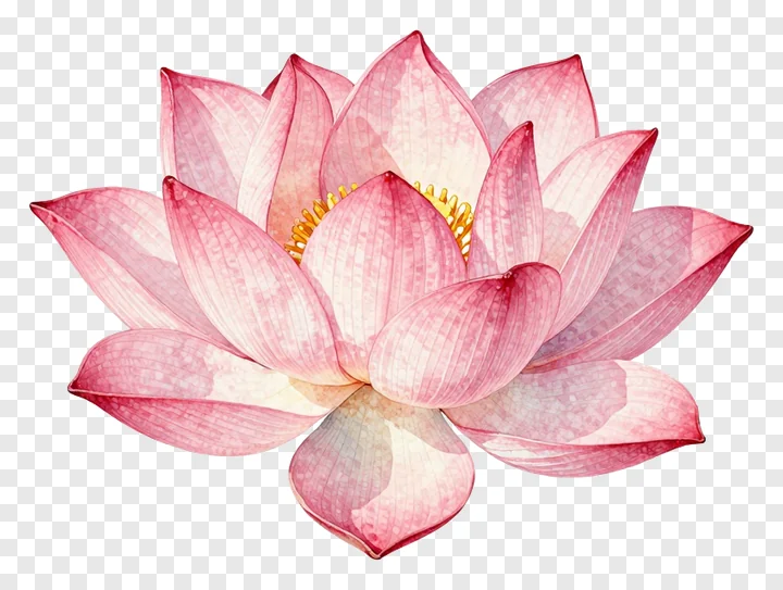 A pink lotus flower with watercolor texture.