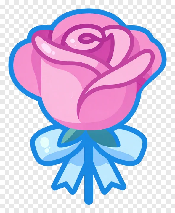 A pink rose with gradient-colored petals.