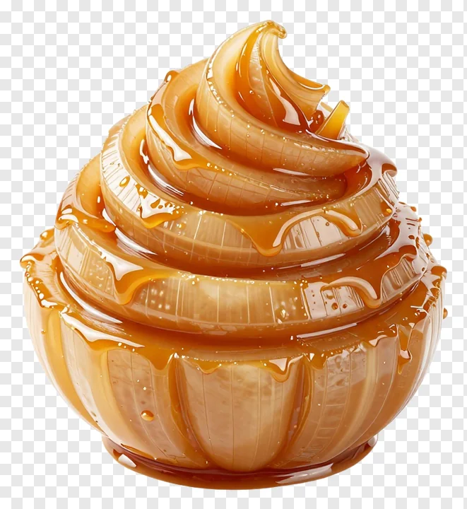 A swirl of caramelized onion confit in a bowl.