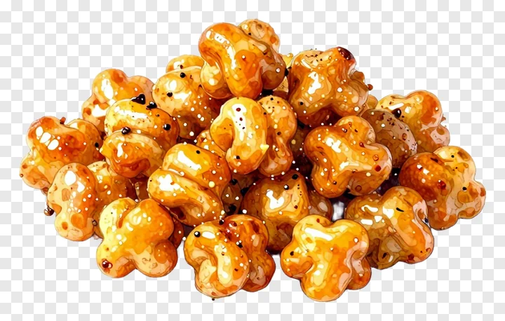 Glossy roasted chickpeas with seasoning.