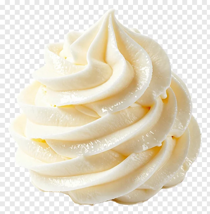 A swirl of creamy sugar candy.