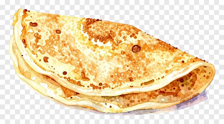 Folded dosa crepe with golden crust.