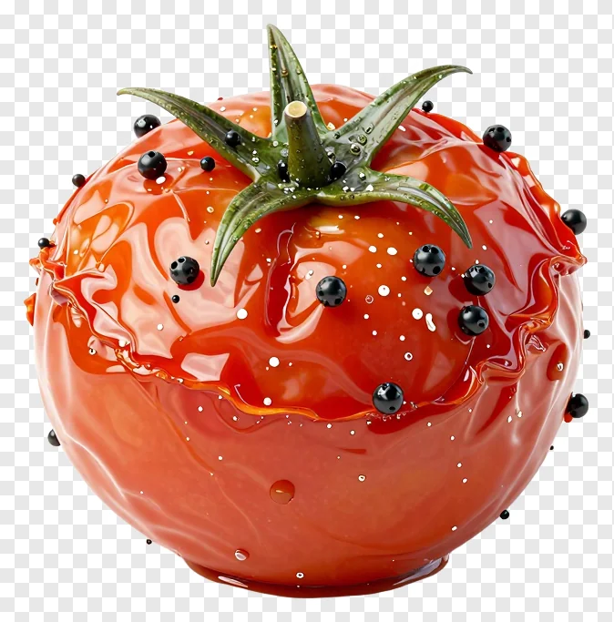 Roasted cherry tomato with black pepper.