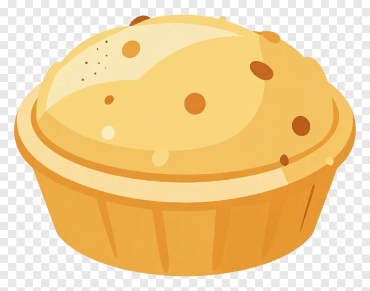 A golden-brown muffin with a soft, textured top.
