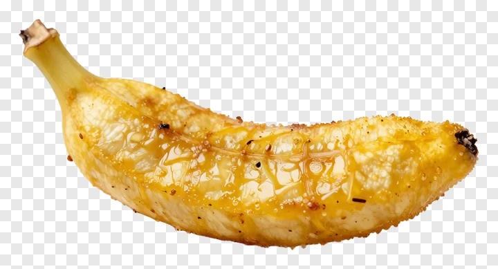 Fried plantain with browned edges and glossy surface.