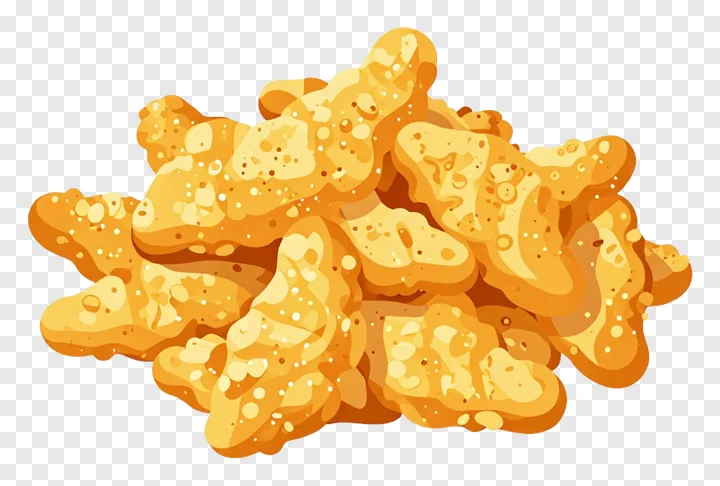 Golden fried puri snack pile