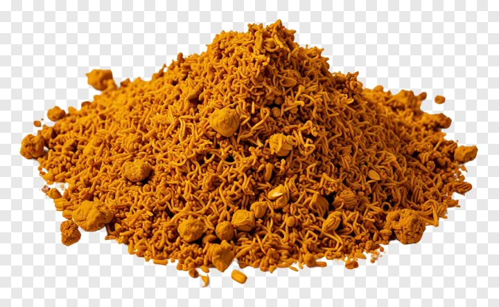 A pile of golden sindoor powder for ritual use.
