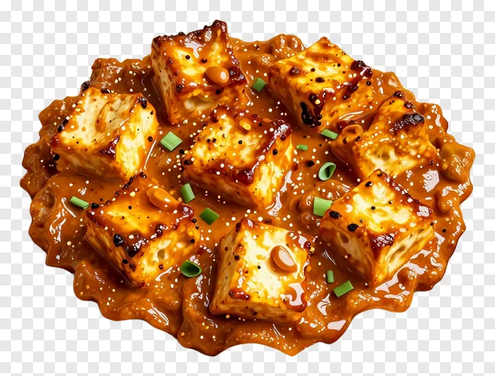 Paneer bhurji dish with naan, garnished with green onions.