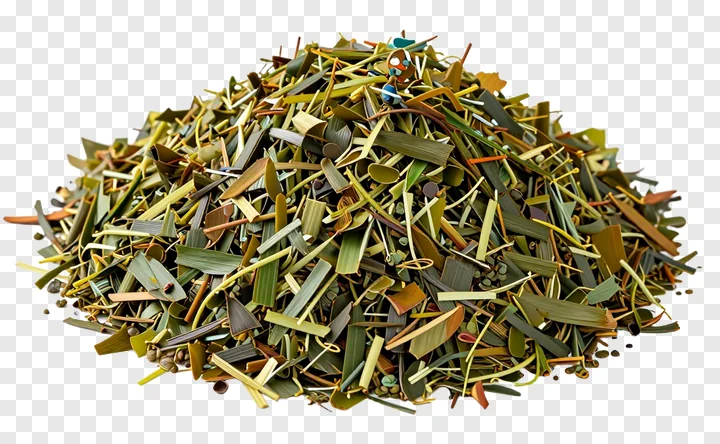 A pile of dried banana leaf strips.