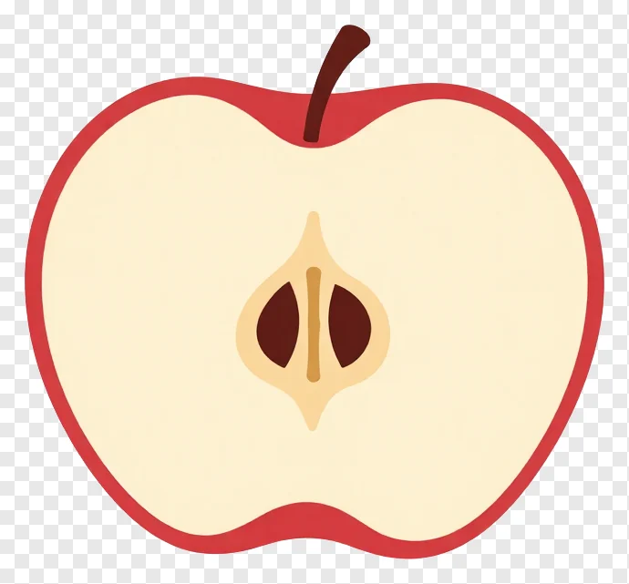 Sliced apple with cinnamon and cardamom flavoring.